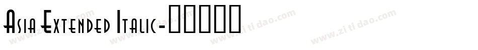 Asia Extended Italic字体转换